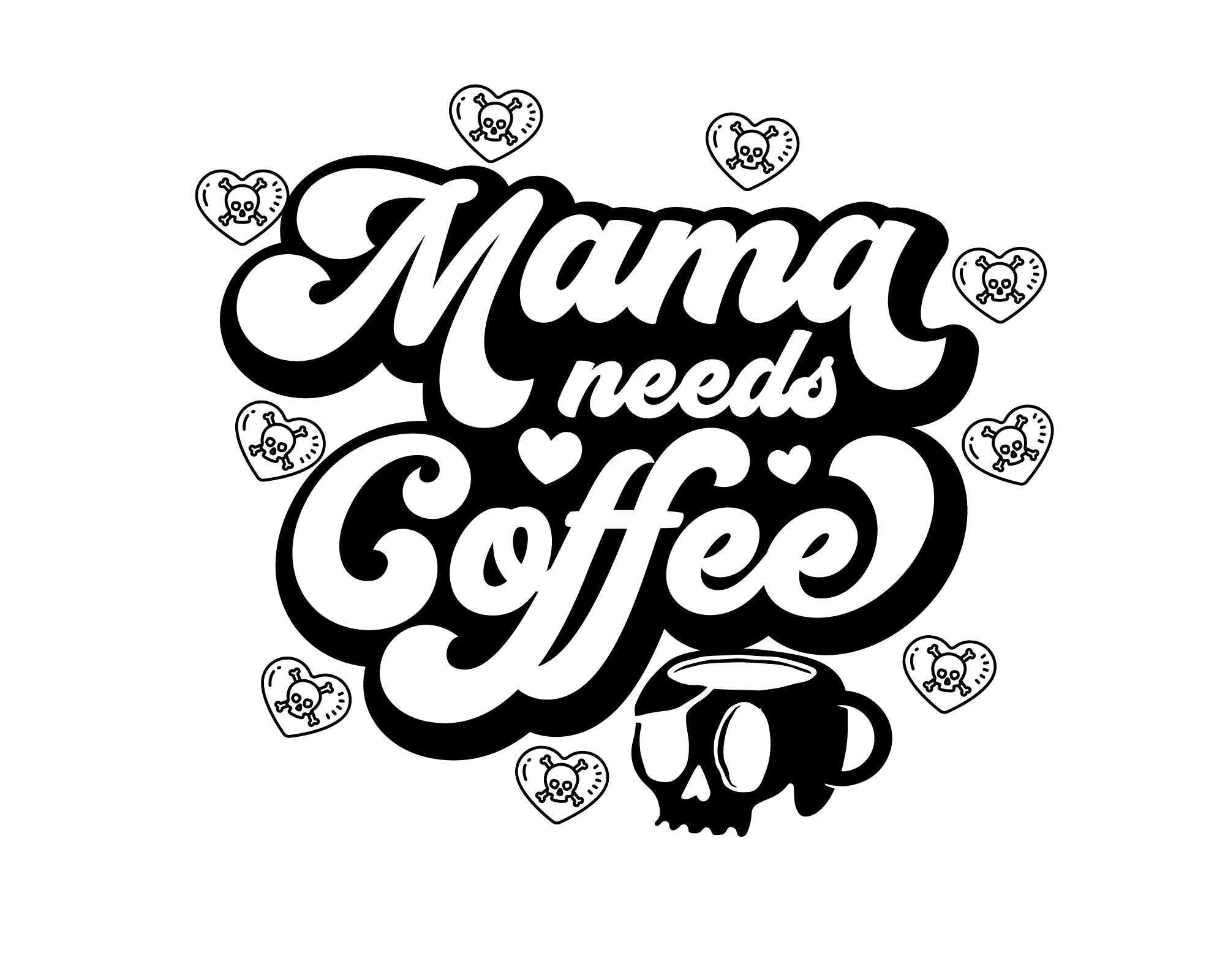 Single Color Mama Coffee Screen Transfer